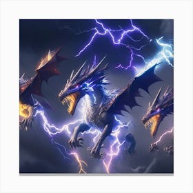 Lightning Dragons 2 Canvas Print