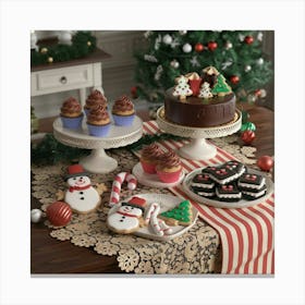 A 3d Render Of A Christmas Dessert Table Vgkkwwoisb6ghmex5d0koq Czfn8cthrek3ulwrbbzlfw Toile