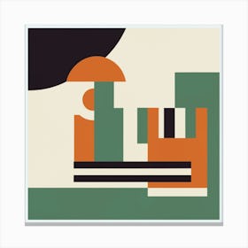 Bauhaus Print Mid Century Modern Retro Art Pri(1) Canvas Print