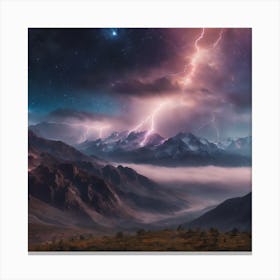 Lightning In The Sky 1 Canvas Print