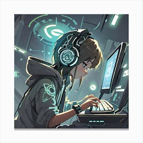 Gamer Girl Canvas Print