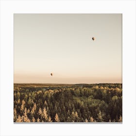 Hot Air Balloons New Mexico Square Canvas Print