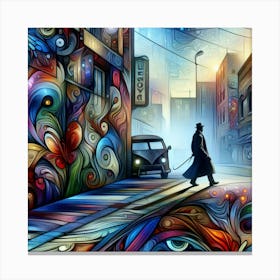 Psychedelic City 5 Canvas Print