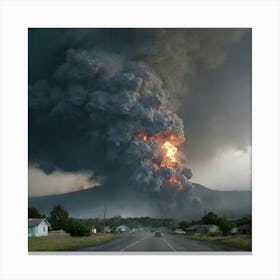 Eruption Of A Volcano 1 Canvas Print