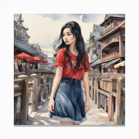 Asian Girl 3 Canvas Print