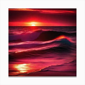 Sunset In The Ocean 5 Canvas Print