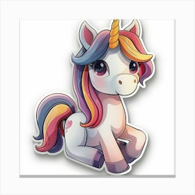 Unicorn Sticker 27 Canvas Print