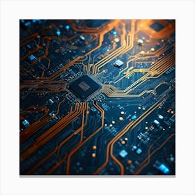 Computer Circuit Board 24 Canvas Print