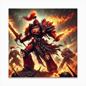 Flame Berserkers Crimson Zealots Canvas Print