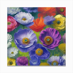 Anemone Flowers 2 Canvas Print