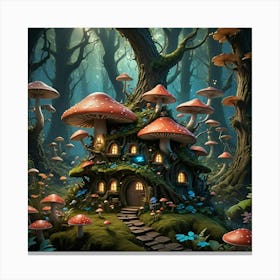 Fairy House In The Forest 6 Canvas Print