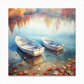 Two Boats In The Water Canvas Print