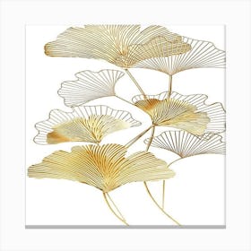 Gold Leaf Wall Art Canvas Print