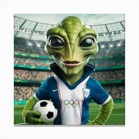 Alien Soccer Player 2 Canvas Print