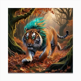 Tiger In The Forest 2 Canvas Print