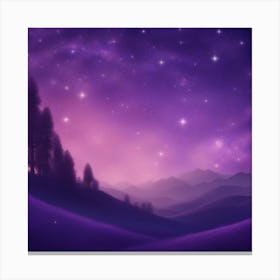 Purple Night Sky Canvas Print