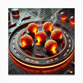 A Sci Fi Themed Dish Called Lava Bites Canvas Print