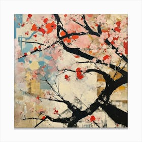 Dadaism Art, Abstract sakura 2 Canvas Print