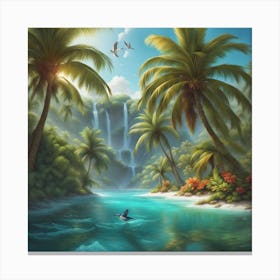 Paradise In The Jungle Canvas Print