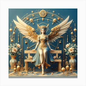 Angel With Wings 3d Illustration Canvas Print