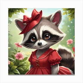 Elegant Raccoon Canvas Print