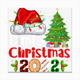 Family Christmas 2022 Matching Santa Light Xmas Canvas Print