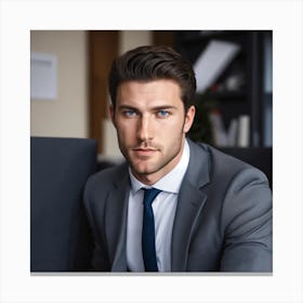 Portrait Of A Businessman Canvas Print