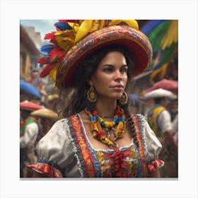 Colombian Festivities Trending On Artstation Sharp Focus Studio Photo Intricate Details Highly (39) Canvas Print