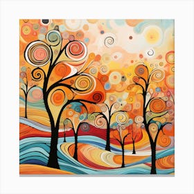 Abstract Tree Painting 1 Canvas Print