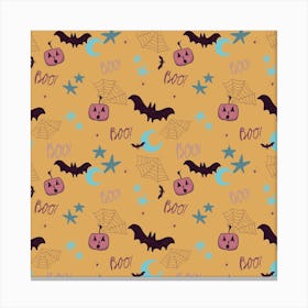 Vinatge Pumpkin On Creme Canvas Print