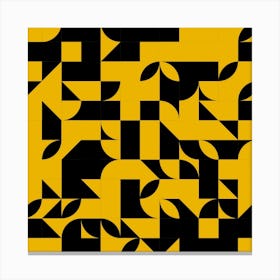 Abstract Black And Yellow Canvas Print