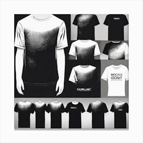 Black And White T - Shirt 2 Canvas Print