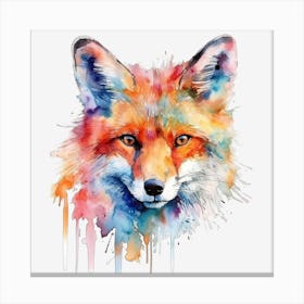 Fox Watercolor Painting 1 Leinwandbild