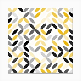 Yellow And Grey Leaves Canvas Print