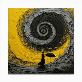 Black And Yellow Canvas Print