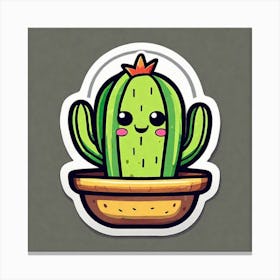 Cactus Sticker 2 Canvas Print
