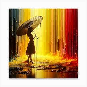 Woman With Umbrella 1 Canvas Print