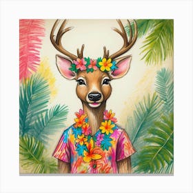 Hawaiian Deer 2 Canvas Print