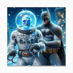 Batman And Iceman 4 Canvas Print