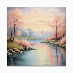 Sunset By The River 5 Canvas Print