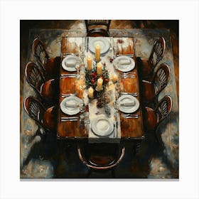 Dinner Table Art Canvas Print