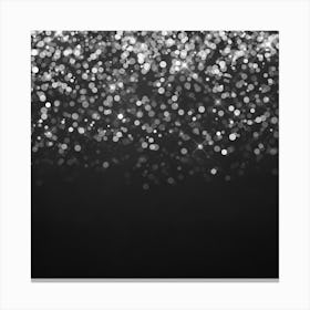 Black And White Glitter Background Stampe su tela