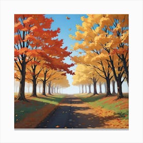 Autumn Road Canvas Print