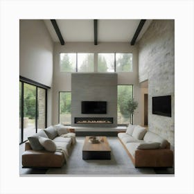 Modern Living Room 34 Canvas Print