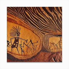 Prehistoric Rock Art Canvas Print