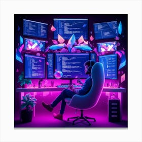 Graphic Gamer Vector: Style Your Gaming Room Canvas Print