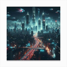 Futuristic City 29 Canvas Print