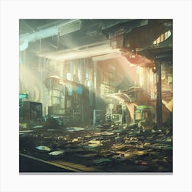 Cyberpunk City Canvas Print