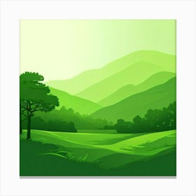 Green Landscape Canvas Print