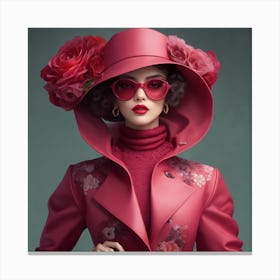LADY IN RED Canvas Print